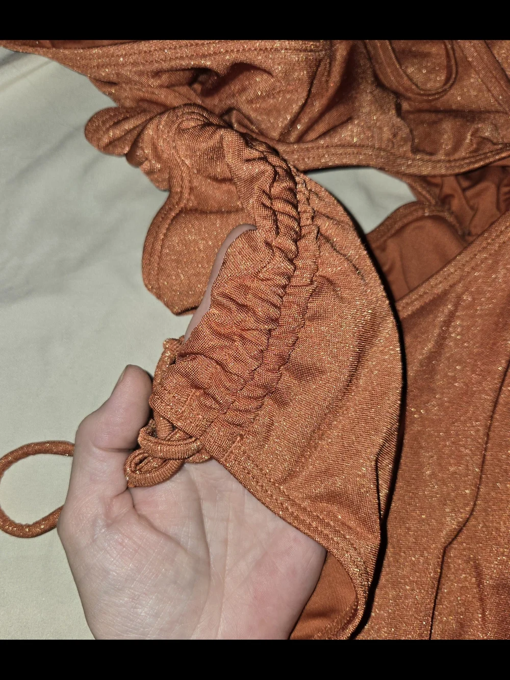 Cupshe One-Piece Swimsuit in Rust, Sz Med